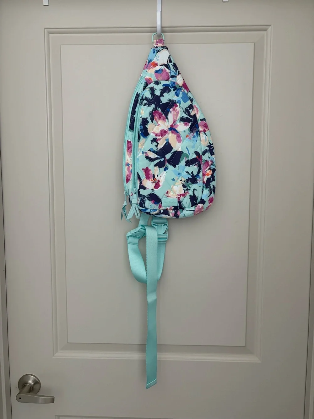 Vera Bradley Mint Floral Sling Bag for Kids